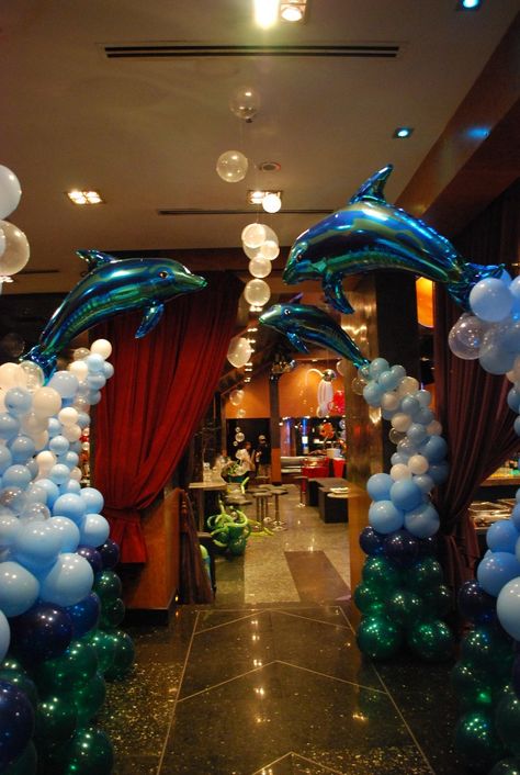 Under The Sea Quinceanera Theme, Dolphin Party, Sea Party Ideas, Prom Themes, Dance Themes, Sea Wedding, Prom Decor, Quinceanera Themes, Prom Theme