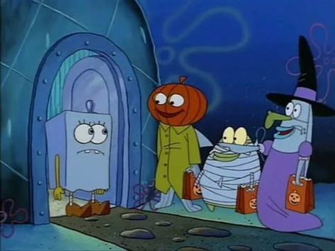 Spongebob Halloween, Halloween Grunge, Spongebob Pics, Tired Of People, Spongebob Funny, Spongebob Wallpaper, The Boogeyman, Halloween Wallpaper Iphone, Halloween Inspo