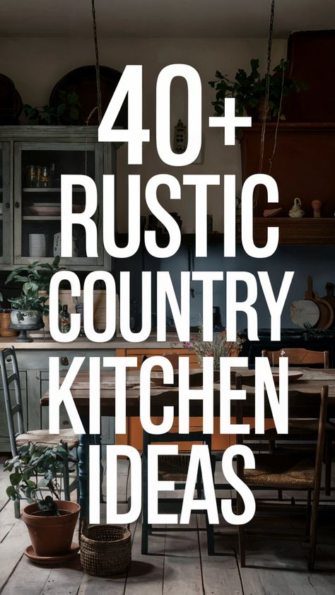 40+ Rustic Country Kitchen Ideas Grandma Would Approve Of Country Italian Kitchen, Rustic Industrial Decor Kitchen, Old Farmhouse Kitchen Decor, Country Kitchens Farmhouse Rustic, Country Kitchen Ideas Farmhouse Style Rustic, Cosy Cottage Kitchen, Rustic Farmhouse Kitchen Decor Ideas, Primitive Decorating Country Kitchens, Rustic Dining Room Decor Ideas