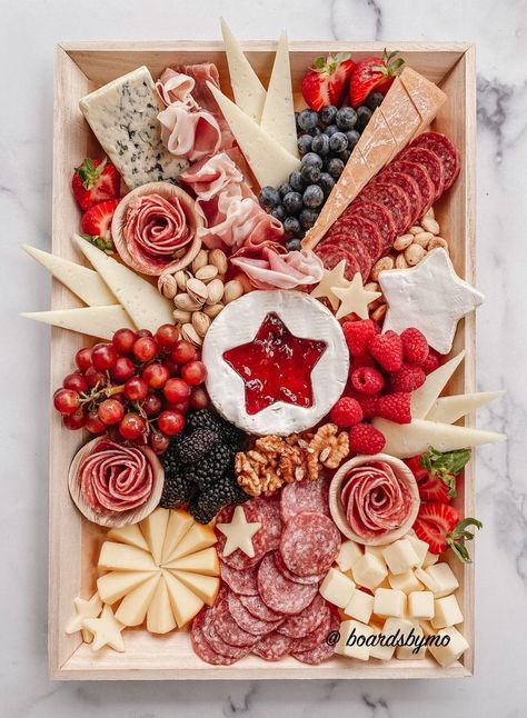 Charcuterie Board Ideas 4th Of July, Charcuterie Board July 4th, July Fourth Charcuterie Board, 4th Of July Meat And Cheese Tray, Veterans Day Charcuterie Board, 4th Of July Food Charcuterie Board, Firework Themed Food, Circus Charcuterie Board, 4th Of July Cheese Board