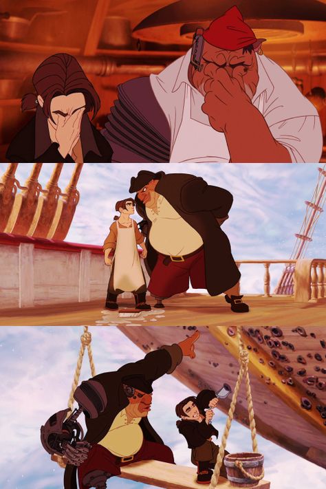 John Silver and Jim Hawkins Jim Hawkins And Silver, Jim Hawkins X Silver, Treasure Planet Silver, Jim Hawkins Fan Art, John Silver Treasure Planet, Jim Hawkins Treasure Planet, Jim Hawkins, Disney Treasures, Images Disney