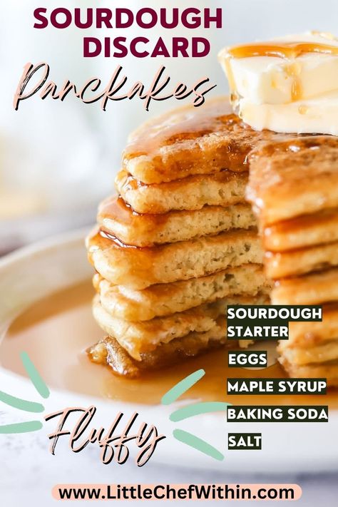 Learn how to whip up quick and easy Sourdough Pancakes from discard. Sourdough Discard Pancakes, Discard Pancakes, Sourdough Pancakes Recipe, Sourdough Pancakes, Starter Recipe, Easy Sourdough, Discard Recipes, Sourdough Starter Recipe, Yeast Bread Recipes