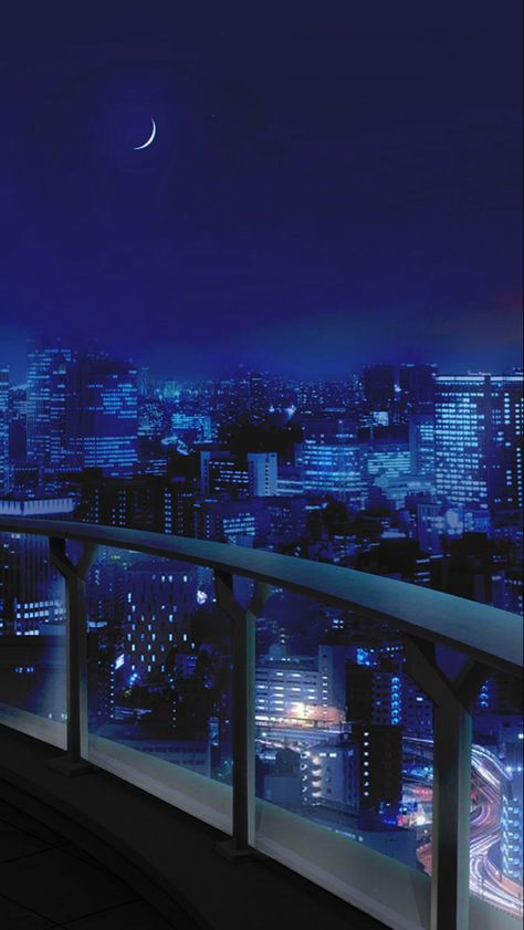 Animated City Background, Tokyo At Night Wallpaper, Zepeto Background Blue, Anime Night City, Blue City Aesthetic, Blue Hour Wallpaper, Buildings Background, Blue Hour Photography, Blue Digital Art