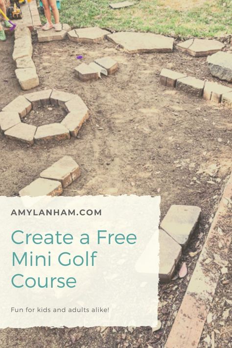 Diy Putt Putt Obstacles, How To Build A Putt Putt Course, Miniature Golf Course Ideas, Mini Putt Putt Backyard, Diy Backyard Putt Putt, Home Putt Putt Course, Backyard Putt Putt Golf Diy Ideas, Diy Mini Golf Course Ideas Outdoor, Diy Putt Putt Course