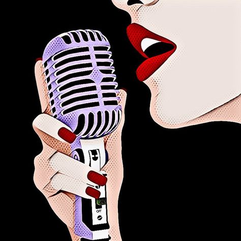 Pop Art Marilyn, Illustration Pop Art, Music Notes Tattoo, Woman Singing, Street Art Banksy, Jazz Art, Music Illustration, Adult Coloring Designs, Music Sing