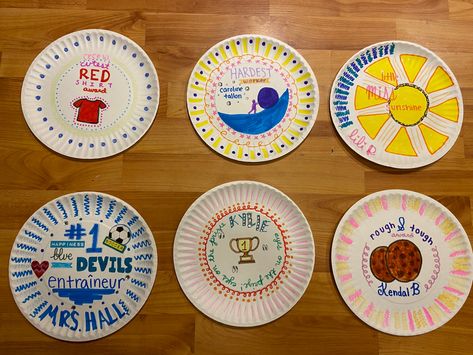 colorful, delightful, sporty, awards, soccer, team Paper Plate Awards Ideas Funny, Wrestling Banquet, Paper Plate Awards, Award Ideas, Camp Counselor, Music Paper, Flower Craft, Learning And Development, Math Class