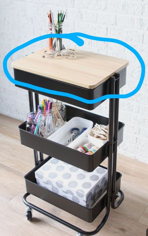 Raskog Ikea, Guest Room Essentials, Ikea Raskog, Craft Cart, Organization Cart, Homework Station, Diy Playbook, Dorm Room Organization, Rolling Cart