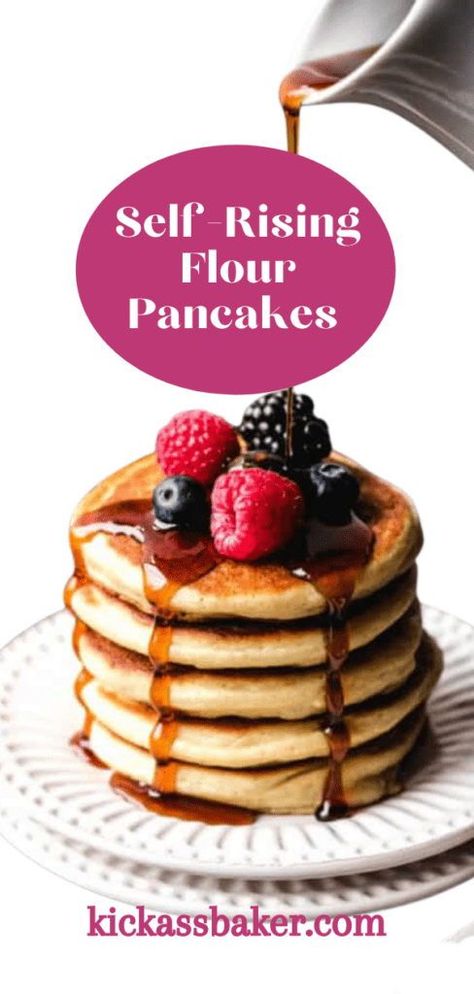 Self Rising Pancakes Recipe, Self Rising Flour Pancakes, Pancakes With Self Rising Flour, Homemade Self Rising Flour, Poffertjes Recipe, Easy Homemade Pancake Recipe, Breakfast Pancakes Recipe, Easy Homemade Pancakes, Crispy Pancakes