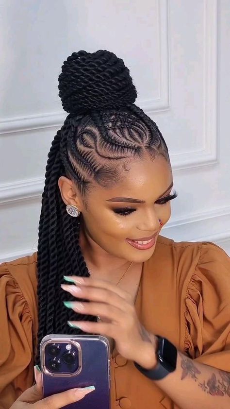 Curly Cornrow Hairstyles, Spanish Braids Hairstyles, Weave Braids Hairstyles, Design Braids, Cornrow Hairstyle, Hair Braid Designs, Ghana Braids Hairstyles, Latest Hair Braids, Hair Braid Patterns