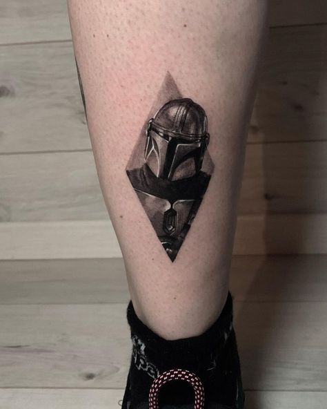 Mandalorian Tattoo, Floral Sleeve, Star Wars Tattoo, Hand Tattoos For Guys, Star Tattoos, Triangle Tattoo, Hand Tattoos, Tattoos For Guys, Cool Tattoos