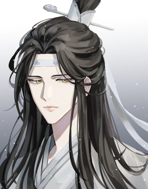 Lan Wangji Donghua, Lan Zhan Fanart, Lan Wangji Anime, Hanguang Jun, Mdzs Fanart, Anime Picture Hd, Dreamy Artwork, Golden Eyes, The Grandmaster Of Demonic Cultivation