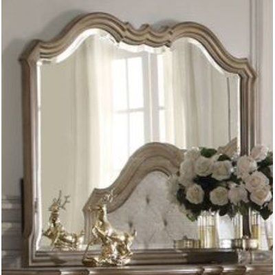 One Allium Way Adler Arched Dresser Mirror French Cottage Bathroom, Dresser Vintage, Mirror Dresser, Brown Dresser, Shaving Mirror, Dresser Mirror, Wood Wall Mirror, Dressers And Chests, Beveled Mirror