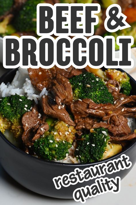 A serving of beef and broccoli over rice Beef And Broccoli Rice Bowl, Takeout Beef And Broccoli, Beef And Broccoli Noodles, Dinner With Rice, Easy Beef And Broccoli, Minced Beef Recipes, Better Than Takeout, Beef And Broccoli, Broccoli Stir Fry