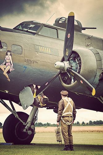 B-17 Flying Fortress. The young men were given 300 hours of intensive training before being deployed to action. The initial rejection rate of applicants was 45%. Less than perfect eyesight was a major cause of rejection.  rjp Photo Avion, Wwii Airplane, Flying Fortress, Wwii Plane, Ww2 Planes, B 17, Vintage Aviation, Aircraft Art, Wwii Aircraft