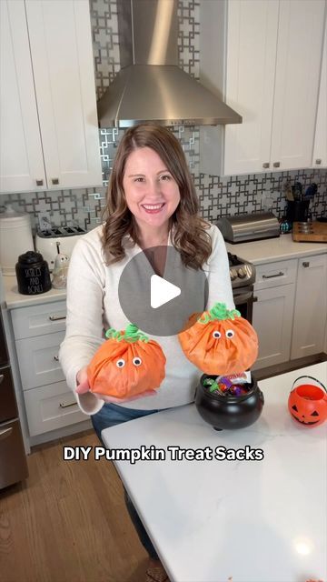 YWM Family on Instagram: "🎃 Save and comment “pumpkin” and I’ll send all the supplies and goodies I bundled up for this fun DIY right to your inbox!  These DIY pumpkin treat sacks are the cutest way to surprise your little goblins! 👻 🕸️ Just fill them with your favorite Halloween candy and small toys for a fun, festive treat. Perfect for parties or boo baskets!

Did  you know that you can easily shop our videos on LTK? Just search for YWM_Family, and make sure to follow us there too for exclusive in-app content. 🖤 🧡 

#DIYHalloween #PumpkinTreatSacks #HalloweenTreats #BooBasketIdeas #HalloweenIdeas #HalloweenGoodies #HalloweenDIY #TrickOrTreat" Raven Monster, Boo Baskets, Pumpkin Treat, Halloween Goodies, Small Toys, Monster Mash, Festive Treats, Diy Pumpkin, Kid Crafts