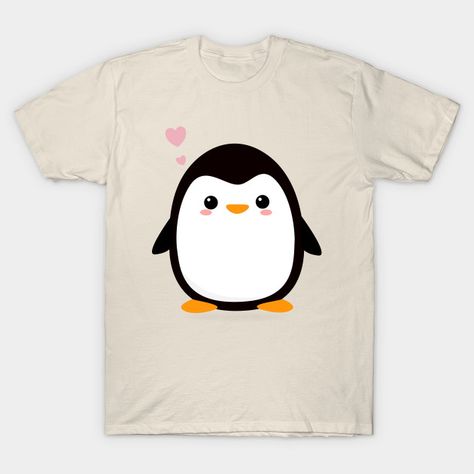 Penguin Shirt, Kawaii Penguin, Tshirt Painting, Penguin T Shirt, Penguin Love, Cute Penguins, Kawaii Clothes, Cute Tshirts, Note Writing