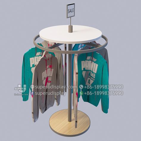 Custom Rotating Round Hanging Garment Rack for Retail Shop, Store Display Design Manufacturer Suppliers Spare Room Walk In Closet, Retail Store Layout, Kids Clothing Store Design, Store Display Design, Clothing Rack Display, Clothing Store Displays, Clothing Display, Clothing Store Design, Store Design Boutique