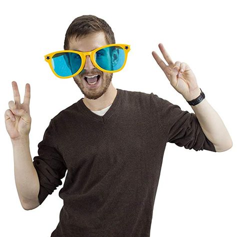 Jumbo Party Sunglasses | Novelty Shades Perfect For Birthdays, Theme Parties, Charity Events, Weddings, and More | Giant Glasses, Fits Adults and Children​​ (Yellow): *Click image to check it out* (affiliate link) | #uniqueproducts #coolproducts #unique #products #novelty #funproducts #party #bigsunnies #sunnies #sunglasses Glasses Fit, Party Sunglasses, Goody Bags, Charity Events, Theme Parties, Masquerade Ball, Oversized Sunglasses, Exercise For Kids, Colored Sunglasses