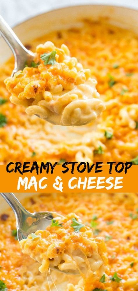 This Creamy Three Cheese Skillet Mac and Cheese is the most decadent mac and cheese I have ever eaten! #recipe #cheese #macandcheese Stove Top Mac And Cheese, Skillet Mac And Cheese, Three Cheese, Supper Recipes, Delicious Dinner Recipes, One Pot Meals, Main Meals, Magpie, Main Dish Recipes