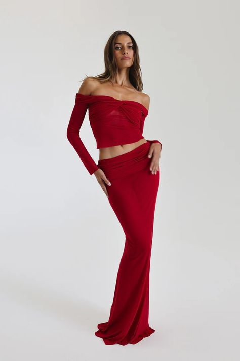 Gowns – Natalie Rolt Top Transparente, Long Skirt Suits, Sets Outfit, Sheer Crop Top, Matching Sets Outfit, Top Skirt Set, Event Outfit, Rock Chic, Off Shoulder Top