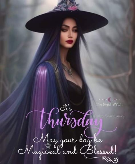 Witchy Thursday, Thursday Humor, Night Witches, Witch Pictures, Witch Quotes, Anime Witch, Beautiful Witch, Special Pictures, Happy Thursday