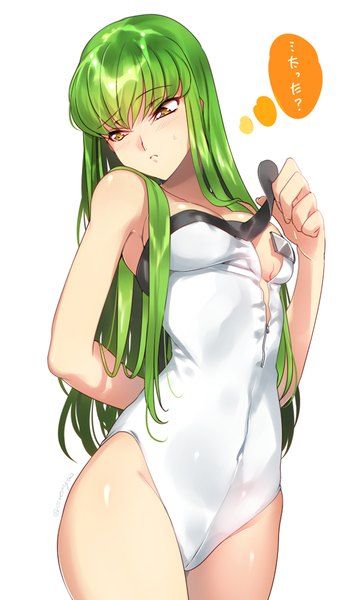 Anime picture 				600x1040 with  		code geass 		sunrise… Code Geass C.c, Hottest Anime Characters, Code Geass, Green Hair, Cute Anime Character, Anime Images, Anime Art, Coding, Green