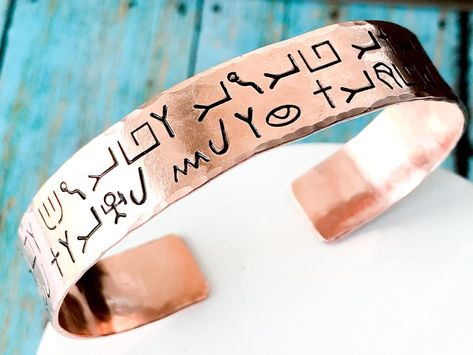 Genesis 17 Paleo Hebrew Bracelet Copper Cuff Bracelet | Etsy Ancient Font, Scripture Bracelet, Paleo Hebrew, Ancient Hebrew, Copper Cuff Bracelet, Copper Cuff, Copper Bracelet, Custom Bracelets, Photo Jewelry