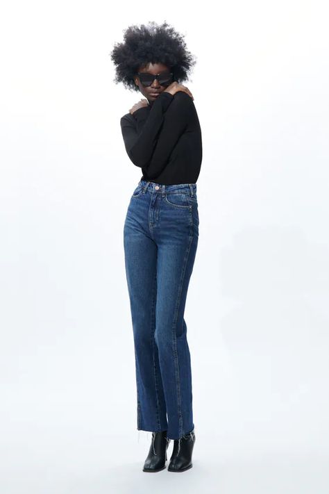 Tight Straight Leg Jeans, Dark Straight Jeans Outfit, Slim Straight Jeans Outfit, Zara Jeans Women, Zara Straight Leg Jeans, Straight Jeans Outfit, Straight Leg Jeans Outfits, Soft Dramatic, Manga Clothes