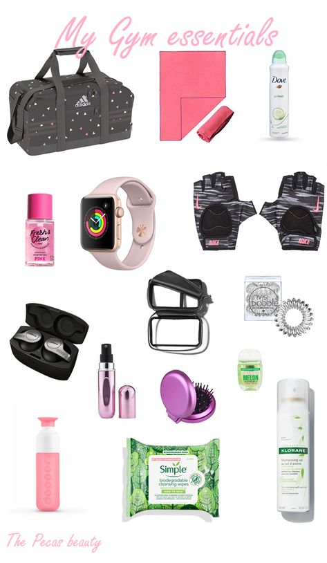 Gym Items For Women, What To Put In My Gym Bag, What’s In Your Gym Bag, Gym Needs Products, Things To Put In Your Gym Bag, What To Bring In Your Gym Bag, Gym Essentials Woman Aesthetic, Inside Gym Bag, What In My Gym Bag