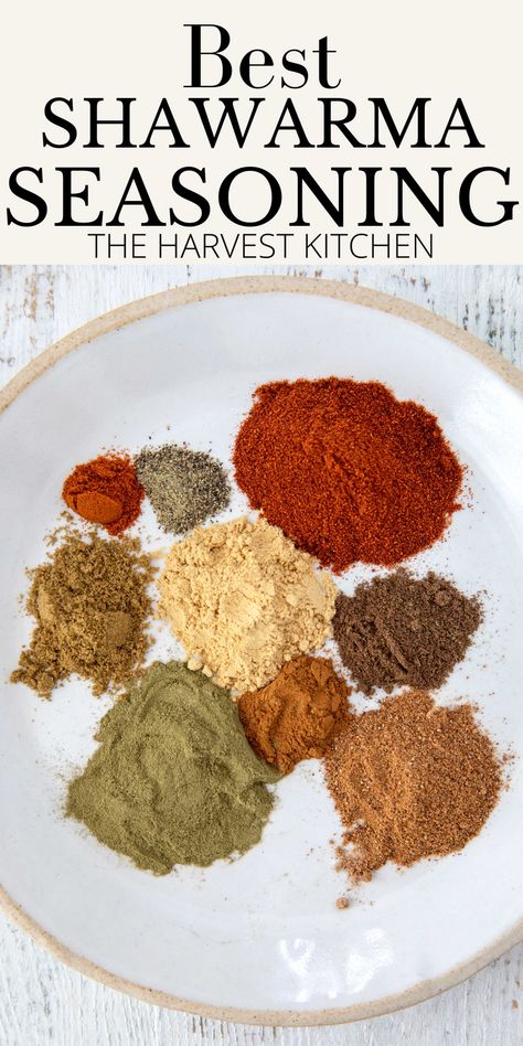 Arabic Seasoning, Swarma Seasoning, Shawarma Spice Recipe, Greek Spice Mix Recipe, Shawarma Spice Blend, Shawarma Seasoning Spice Mixes, Garlic Oil Recipe, Mediterranean Seasoning, Shawarma Seasoning