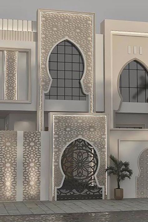 #modern #islamic #facade #architecture #pattern #photoghraphry #arch #architecture #design #architect #architecturephotography #architecturelovers #interiordesign #archilovers #art #archdaily #architecturedesign #arquitectura #d #interior #render #arquitetura #photography #architectural #building #travel #designer #architects #hunter #archidaily #o #rendering #archi #decor #house #architettura Islamic Buildings Architecture, Modern Islamic Pattern, Islamic Facade, Mosque Facade, Modern Islamic Architecture, Islamic Architecture House, Arabian Majlis, Islamic House, Islamic Arch