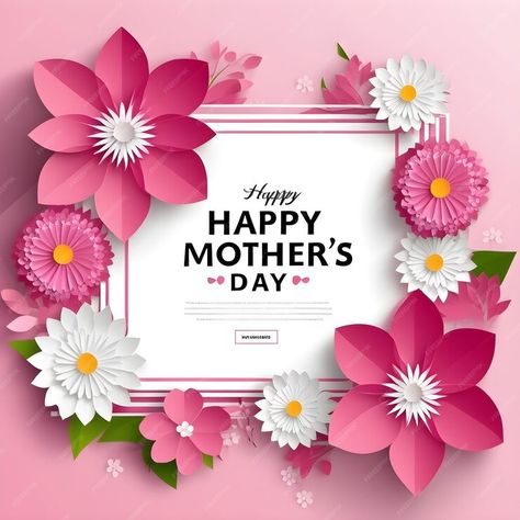 A pink background with white and pink flowers and text happy mothers day | Premium AI-generated image Flower Text, White And Pink Flowers, Pink Background, Happy Mothers Day, Happy Mothers, Pink Flowers, Mothers Day, Flowers, Pink