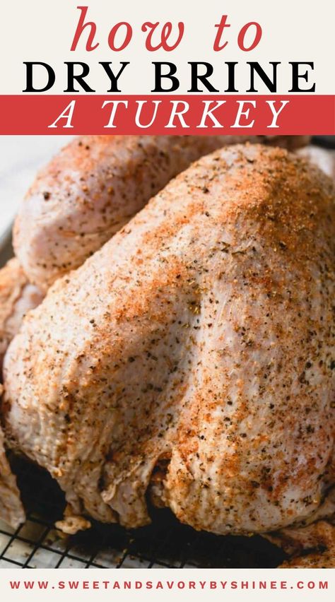 How to dry brine a turkey Brin For Turkey Brine Recipe, Cajun Dry Brine Turkey, Dry Brine Turkey For Frying, How To Brim A Turkey, Fried Turkey Brine Recipes, Dry Brining Turkey, How To Dry Brine A Turkey, Dry Brine Smoked Turkey Recipes, Dry Brine Smoked Turkey