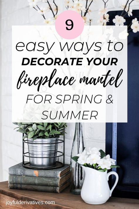 Farmhouse Decor For Fireplace Mantle, Ways To Decorate A Fireplace, Farmhouse Mantle Ideas Fireplace, Mantel Decorating Ideas 2023, Simple Mantel Decorating Ideas Modern, How To Decorate A Mantle Farmhouse, Staging A Fireplace Mantle, Industrial Farmhouse Mantle Decor, Spring Mantle Decor Farmhouse Style