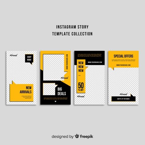 Instagram stories template Free Vector Instagram Pinned Post Banner, History Instagram, Technology Template, Instagram Story Design, Instagram Stories Template, Graphic Design Brochure, Instagram Template Design, Design Technology, Instagram Layout