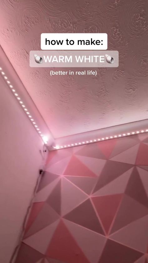 🐚warm white as requested!🐚 #fyp #foryoupage #foryou #ledlights Led Lights Around Baseboard Bedroom, How To Make White Led Lights, Led Lights Bedroom White, How To Make Different Colors On Led Lights, Strip Lights Bedroom Ideas, Led Custom Colors, Led Lights Custom Colors, White Led Lights Bedroom, How To Make Colors On Led Lights