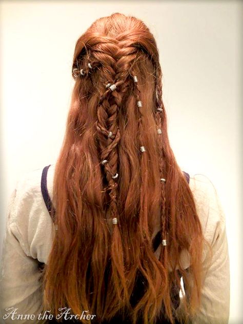 Celtic Braid, Celtic Hair, Medieval Hairstyles, Viking Braids, Viking Hair, Long Red Hair, Hair Beads, Long Red, Grunge Hair