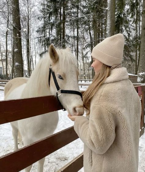 Horse Snow Aesthetic, Christmas Horse Aesthetic, Horse Snow, Winter Vacation Outfits, Horses In Snow, Winter Horse, Christmas Horses, Horse Aesthetic, Winter Photoshoot