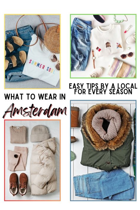 What To Wear In Amsterdam In Every Season Amsterdam Packing List, What To Wear In Amsterdam, Amsterdam Winter, Packing Wardrobe, Backpack Through Europe, Travel 2024, European Travel Tips, Wildlife Travel, Road Trip Europe