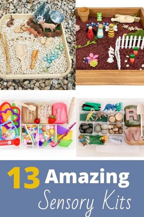 13 Premade Sensory Bins: Our Etsy Favorites! - Simply Full of Delight Homemade Glitter, Sensory Play Ideas, Sensory Kits, Sorting Colors, Rainy Day Fun, Sensory Boxes, Farm Gifts, Crafty Kids, Spring Activities