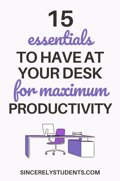 15 Student Desk Essentials For The Best Study Space - Sincerely Students Things To Keep On Study Table, How To Make Your Study Space Aesthetic, Student Essentials Aesthetic, Study Room Essentials, Essentials For Studying, Grad Student Desk Setup, Study Table Organization Student, Desk Setup For Students, Desk Organisation Student Work Spaces