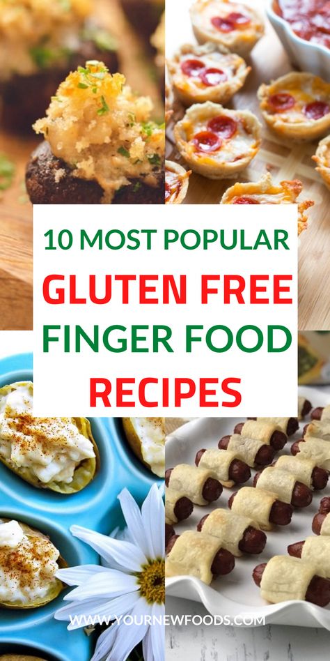 10 Most Popular Gluten free finger food ideas and recipes. These family-friendly meals are not restrictive, bland, or boring even though they are gluten-free. With these recipes, you will enjoy amazing gluten-free finger food recipes. Cook them for family occasions or sporting events all of them are fantastic and packed full of flavour. Here you will find 10 of the best… Gluten Free Appetizers Easy, Gluten Free Party Snacks, Gluten Free Potluck, Gluten Free Finger Foods, Gluten Free Snacks Recipes, Gluten Free Party Food, Gluten Recipes, Gluten Free Party, Finger Food Ideas