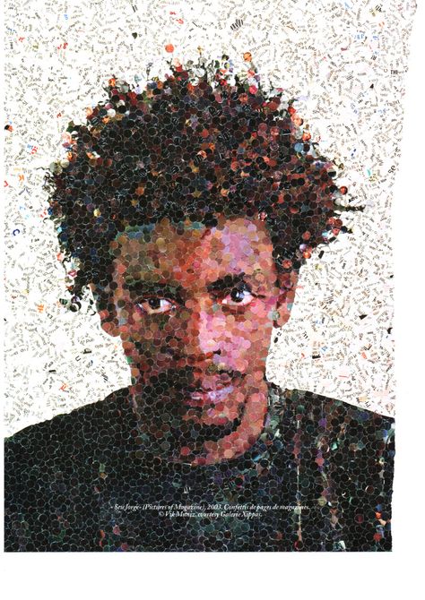 hole punces Vik Muniz Hole Punch Collage, Hole Punch Art, Paper Mosaics, Collage Portraits, Vik Muniz, High School Art Lessons, Brazilian Design, Collage Portrait, Image Collage