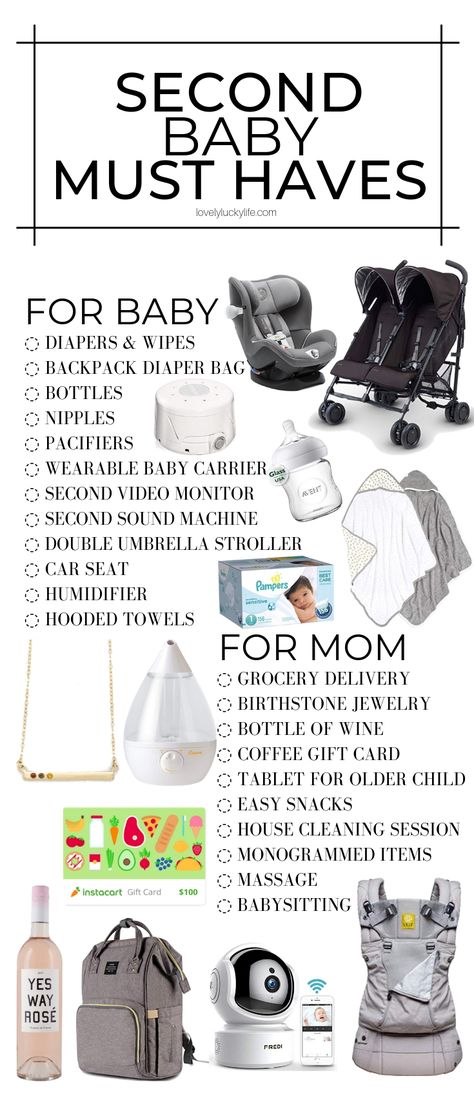 second baby must haves - these are the essentials you'll need for a second (or sixth!) baby... put these on your baby sprinkle registry 2 Under 2 Essentials, Baby Number 2 Essentials, 3rd Baby Must Haves, 2 Under 2 Must Haves, Second Time Mom Must Haves, Second Baby Registry, 2nd Baby Must Haves, Second Baby Must Haves, Gender Neutral Baby Registry