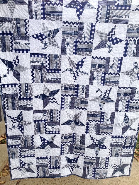 Cowboy Quilts, Cowboys Quilt, Dallas Cowboys Blanket, Texas Quilts, Quilting Hearts, Dallas Cowboys Baby Shower, Quilting Styles, Dallas Cowboys Crafts, Valor Quilts