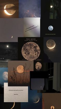 The Moon And Stars, Moon And Stars, The Moon, Moon, Collage, Stars