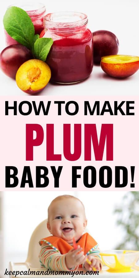 Plum Puree Recipes, Plum Baby Food Recipes, How Much Puree To Feed Baby, Baby Food Prunes Recipes, Ways To Use Baby Food Purees, Plum Puree Baby Food, Instant Pot Baby Food, Plum Baby Food, Homemade Baby Food Combinations