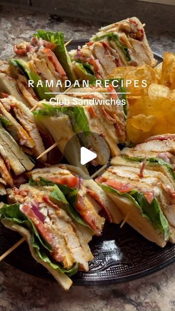 Zaynah | Ramadan Recipes on Instagram: "Club Sandwiches 🥪 - a low effort and DELICIOUS recipe to prepare for Iftar. Enjoyable for the whole family and it’s great for kids lunchboxes the next day too 😉   I like to mix it up every now and then for Iftar and I often crave sandwiches during Ramadan for some reason! Take time with each element of the sandwiches -   🍅 Season your tomatoes  🍯 Drizzle your lamb Macon with honey 🌶️ Generously season your chicken  🥪 Loaded it up with toppings and dill mayo   #Ramadanrecipes #clubsandwich #halalbacon #lambbacon #sandwichrecipe #sandwichideas #zaynahsbakes" Chicken Club Sandwich Recipes, Dill Mayo, Lamb Bacon, Iftar Food, Club Sandwiches, Club Sandwich Chicken, Club Sandwich Recipes, Chicken Club, Iftar Party