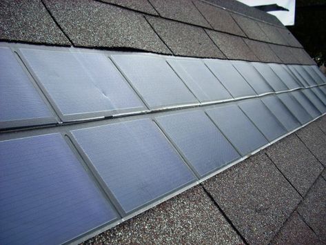 Forget solar panels, here come building-integrated photovoltaics Solar Panel Shingles, Home Finishes, Roof Shingle, Solar Shingles, Solar Roof Tiles, Solar Power Panels, Residential Solar, Monocrystalline Solar Panels, Net Zero