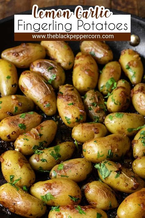 Russian Fingerling Potatoes, Finger Link Potatoes Recipes, Fried Fingerling Potatoes, Fingerling Potato Recipe, Thanksgiving Posts, Fingerling Potatoes Recipes, Best Roasted Vegetables, Starch Sides, Recipe For Baby